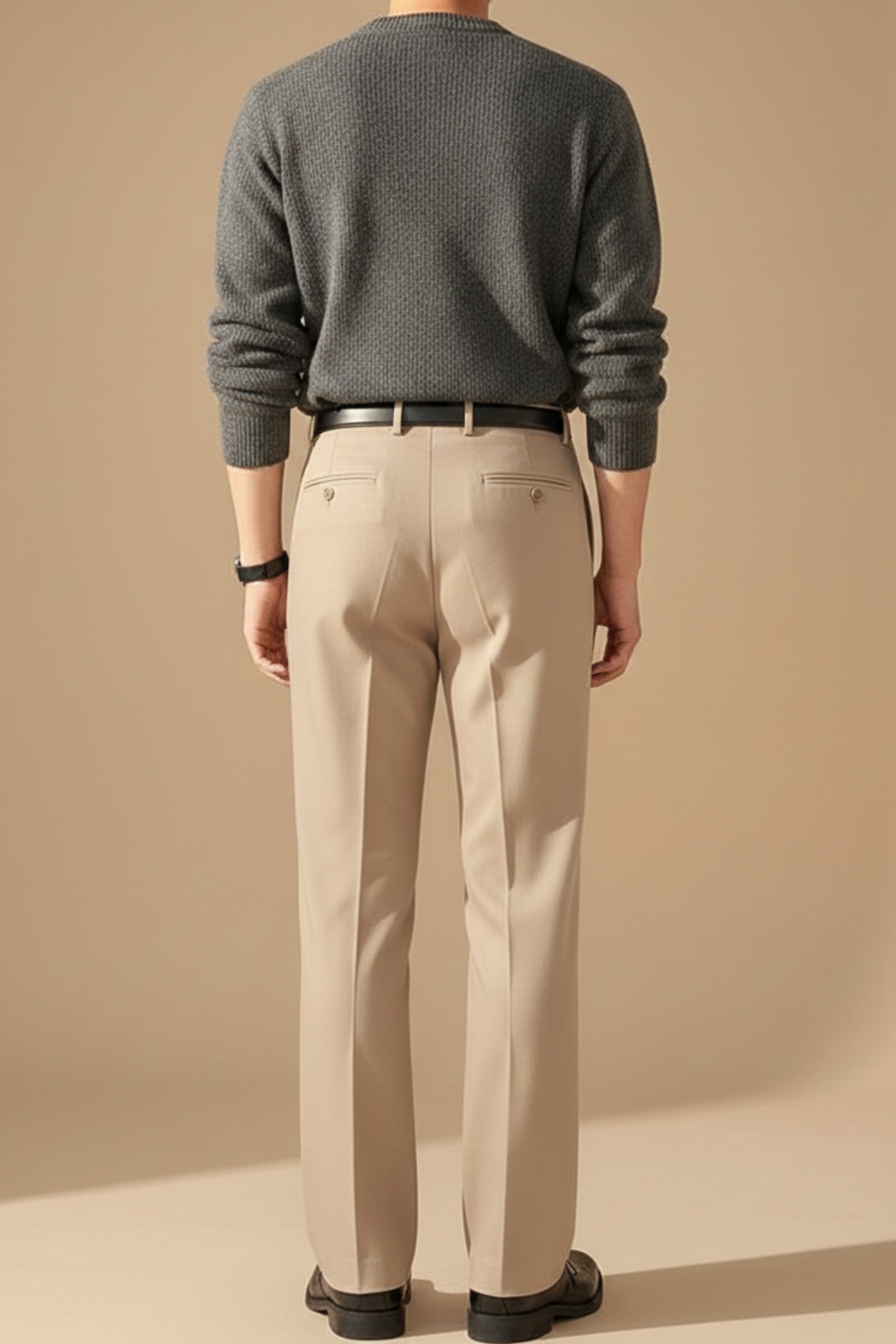 Old Money Beige Tailored Trousers – Timeless Premium Fit