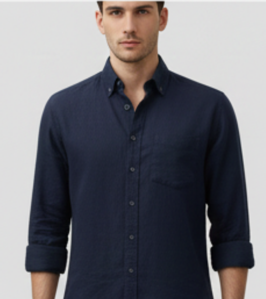 The Midnight Onyx Linen Shirt | Timeless Black Quiet Luxury