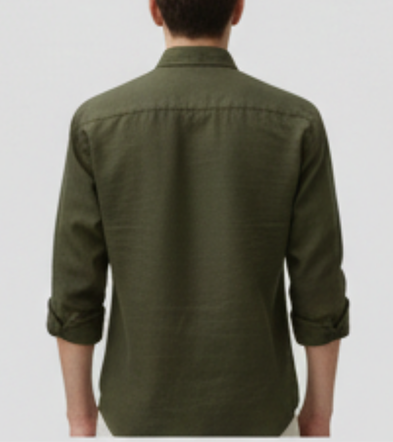 The Estate Olive Linen Shirt | Premium Earthy Aesthetic