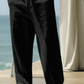The Midnight Riviera Linen Trousers – Obsidian Black