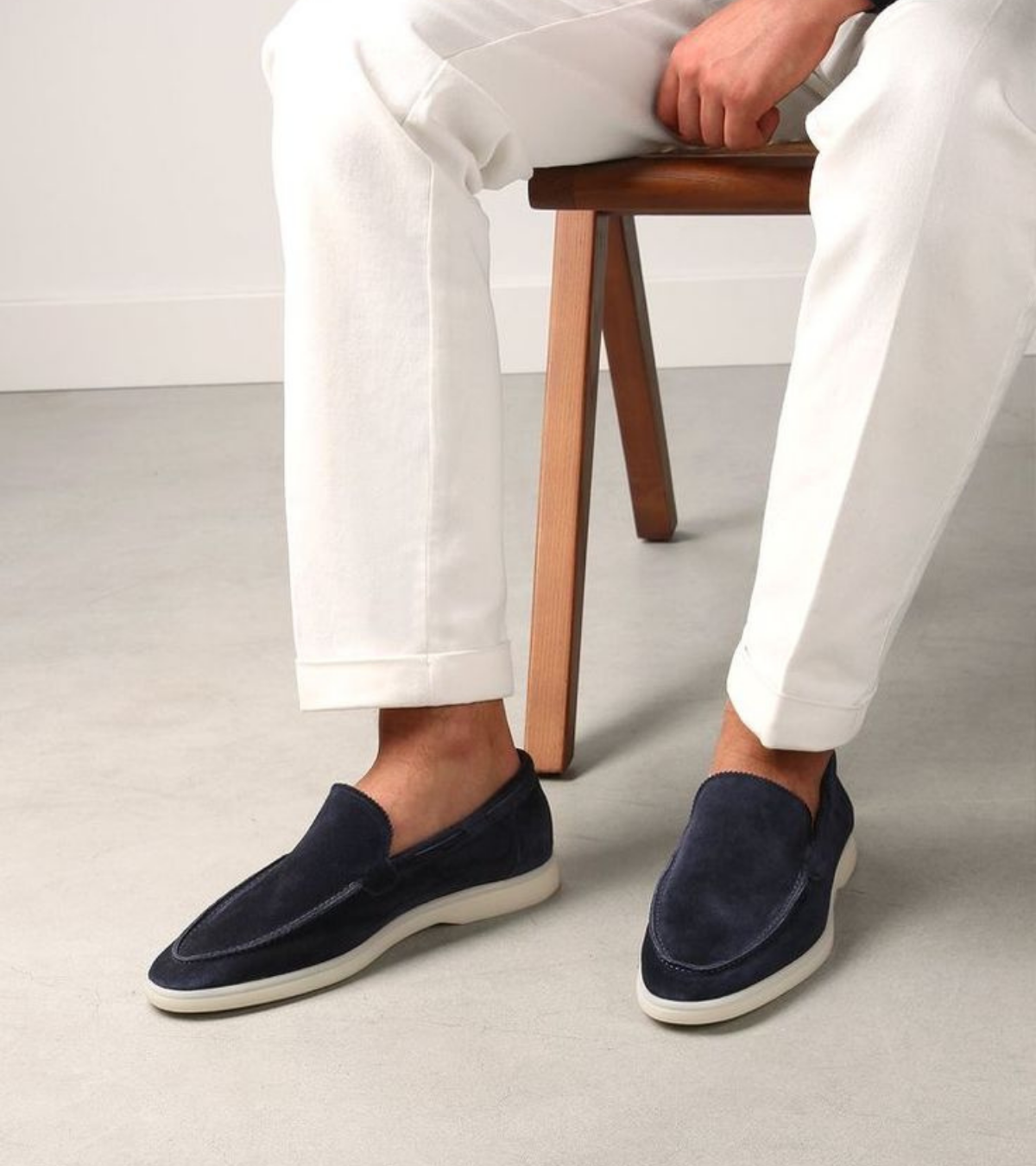 The Riviera Suede Walk Loafer - Midnight Navy
