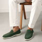 Men's Hand-Stitched Italian Suede Loafers