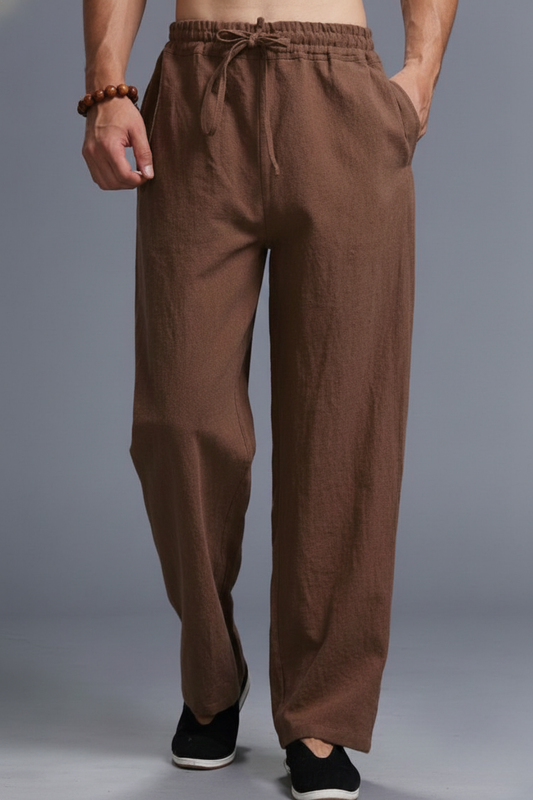 The Tuscany Terra Linen Trousers – Roasted Espresso