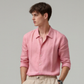 The Amalfi Signature Linen Shirt - Rose Quartz