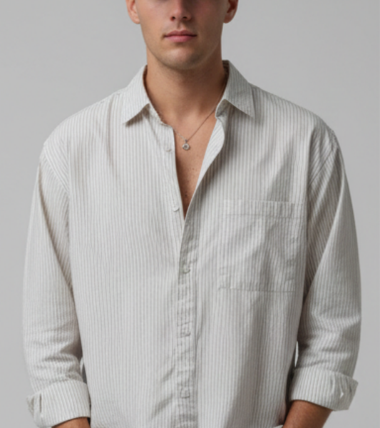 The Monochromatic Estate Shirt in Silver Birch