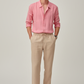 Old Money Linen Set – Blush Pink Shirt & Sand Linen Pant