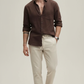Old Money Linen Classic Set – Cocoa Brown Shirt & Ivory Linen Pant