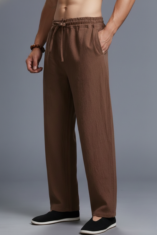 The Tuscany Terra Linen Trousers – Roasted Espresso