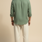 Old Money Linen Summer Set – Sage Green Shirt & Ivory Linen Pant