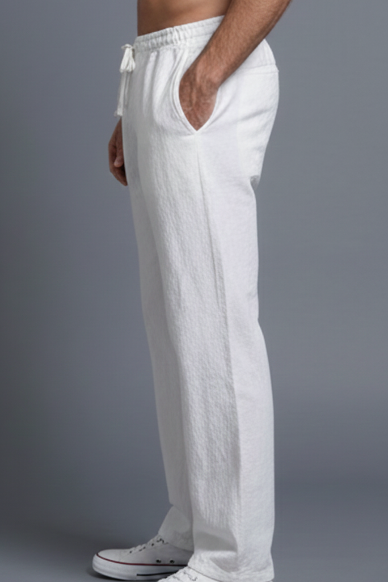 The Heritage Riviera Linen Trousers – Timeless White