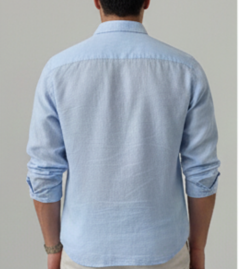 The Amalfi Coast Linen Shirt | Sky Blue