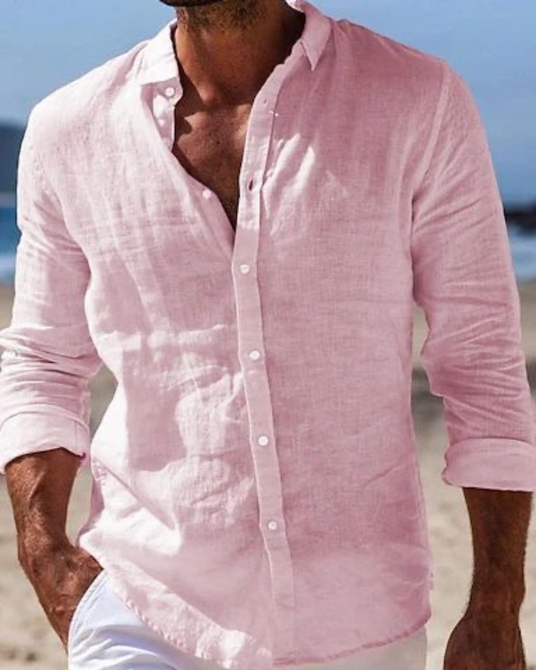 Blush Breeze Linen Shirt