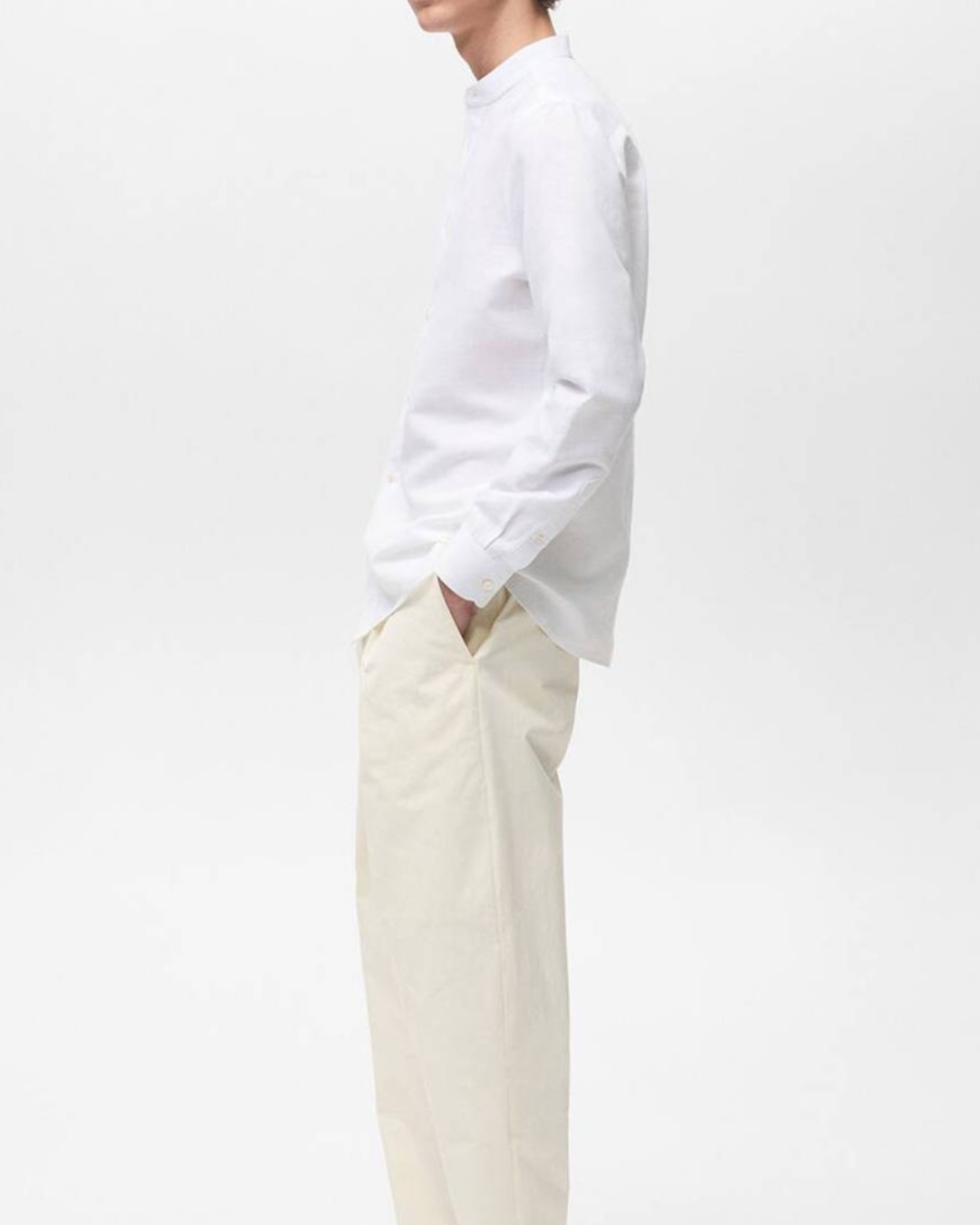 Classic White Mandarin Shirt