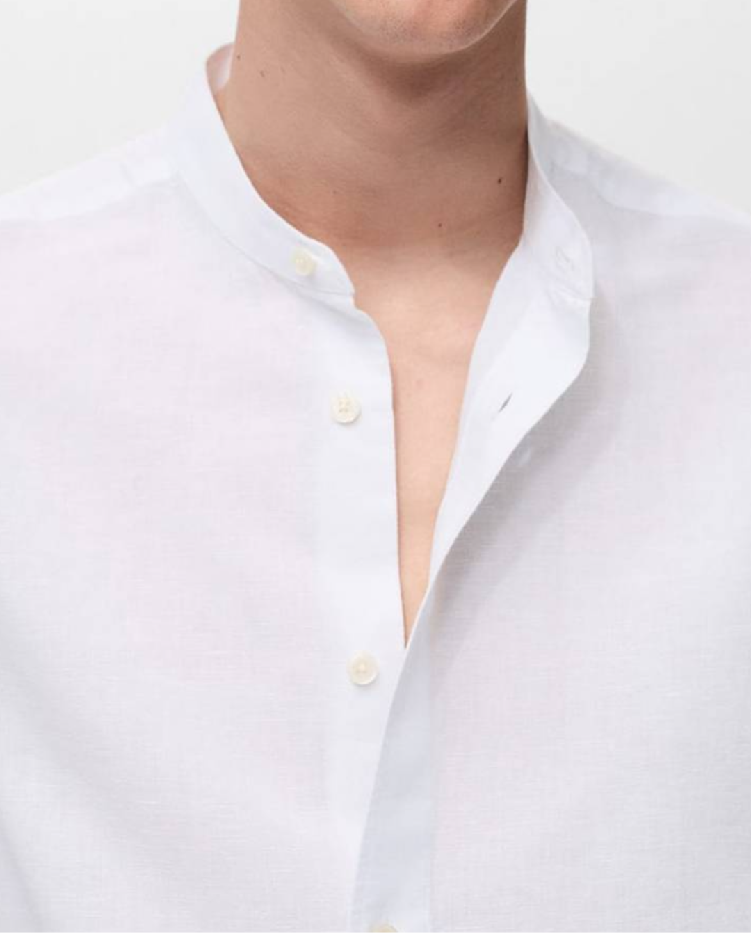 Classic White Mandarin Shirt