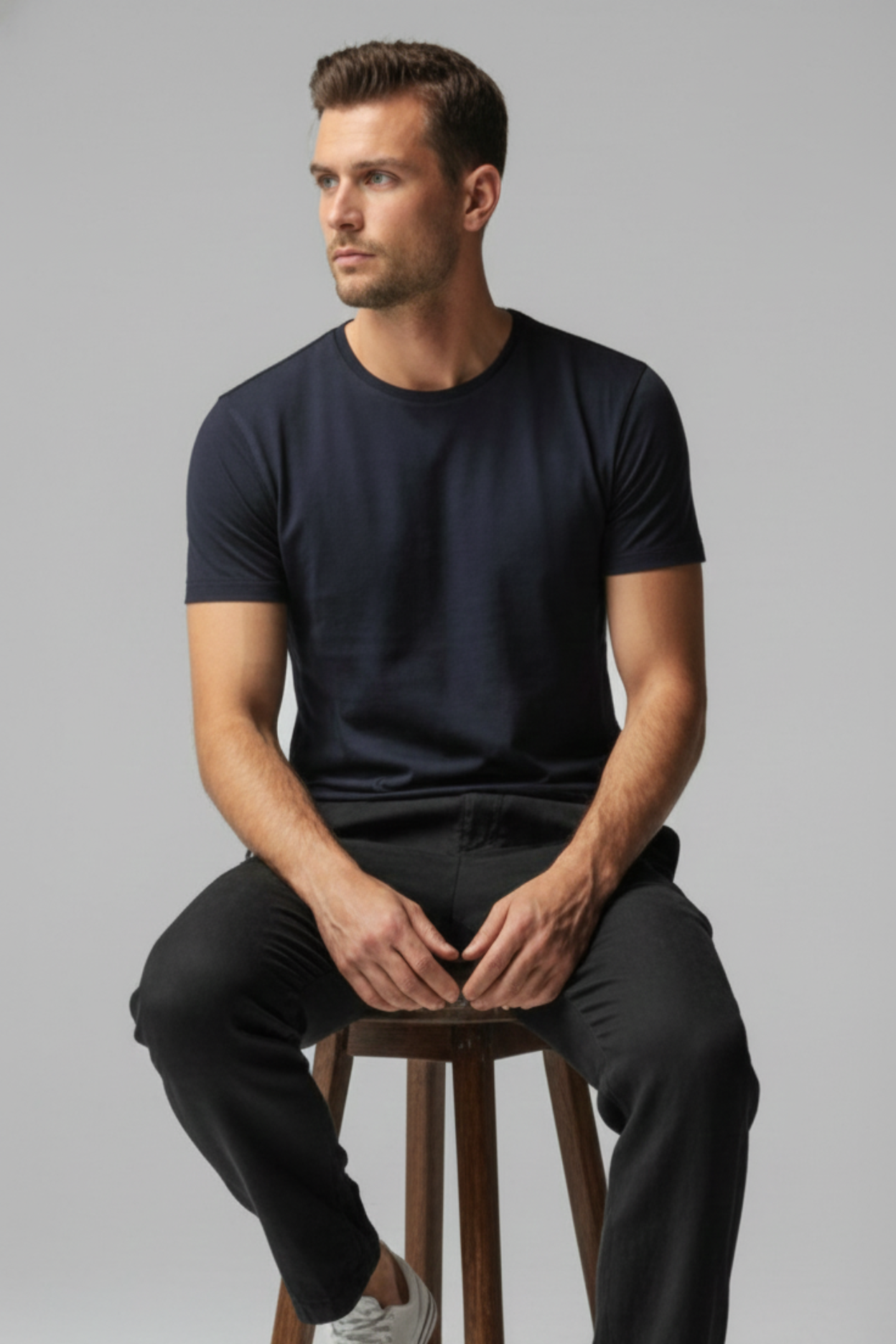 The Midnight Riviera Linen Trousers – Obsidian Black