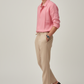 Old Money Linen Set – Blush Pink Shirt & Sand Linen Pant
