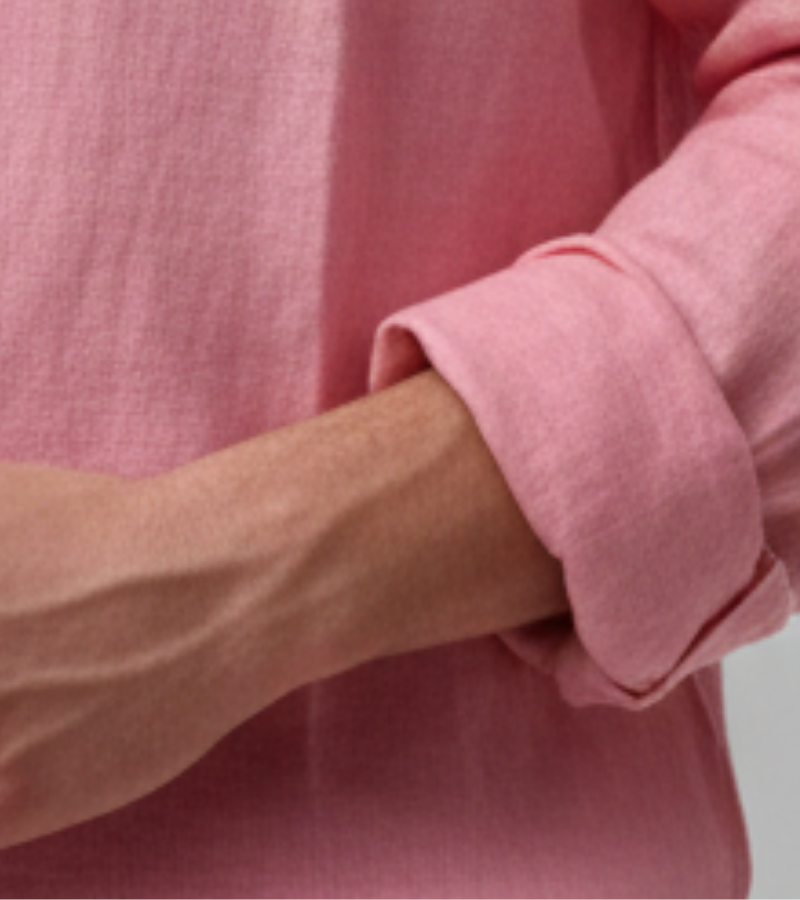 The Amalfi Signature Linen Shirt - Rose Quartz