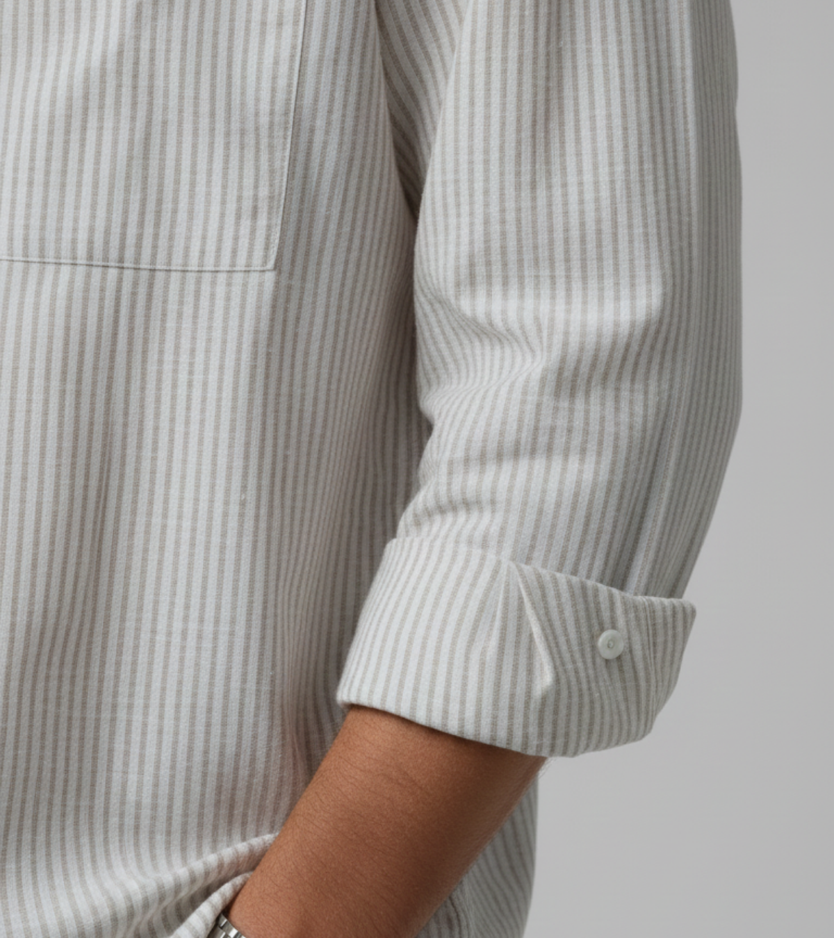 The Monochromatic Estate Shirt in Silver Birch