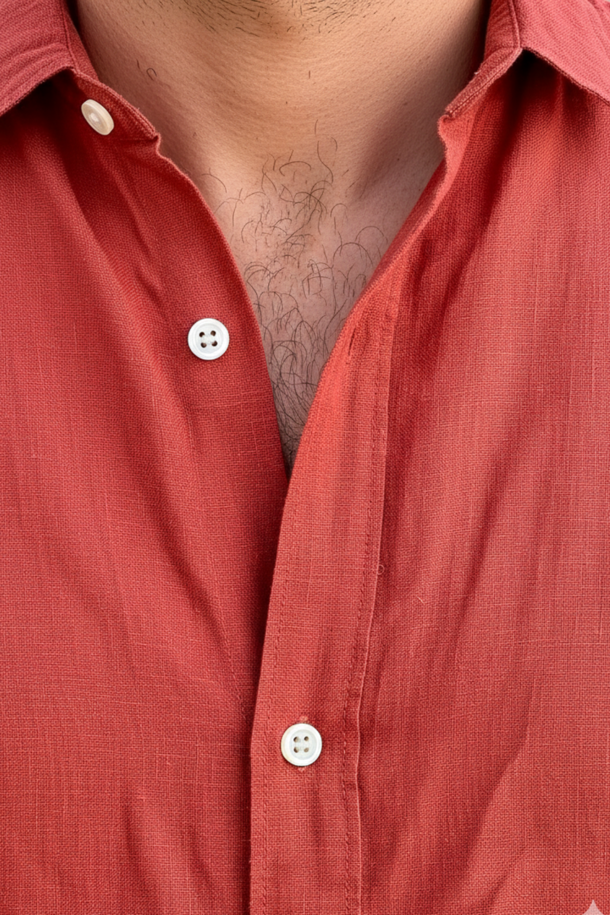 Old Money Riviera Linen Set – Crimson Red Shirt & White Linen Pant