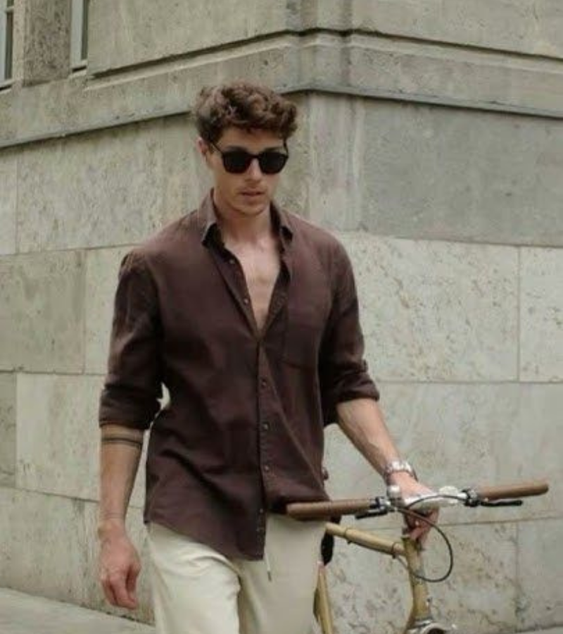 The Riviera Coffee Linen Shirt | Premium Earth Tone Essential